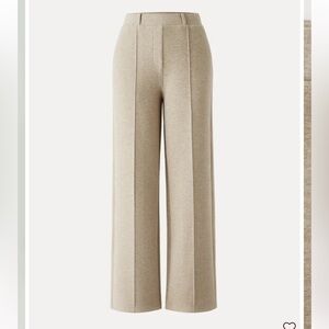 OGL High Waisted Straight Leg Pull On Pant - Regular / Heather Beige / S